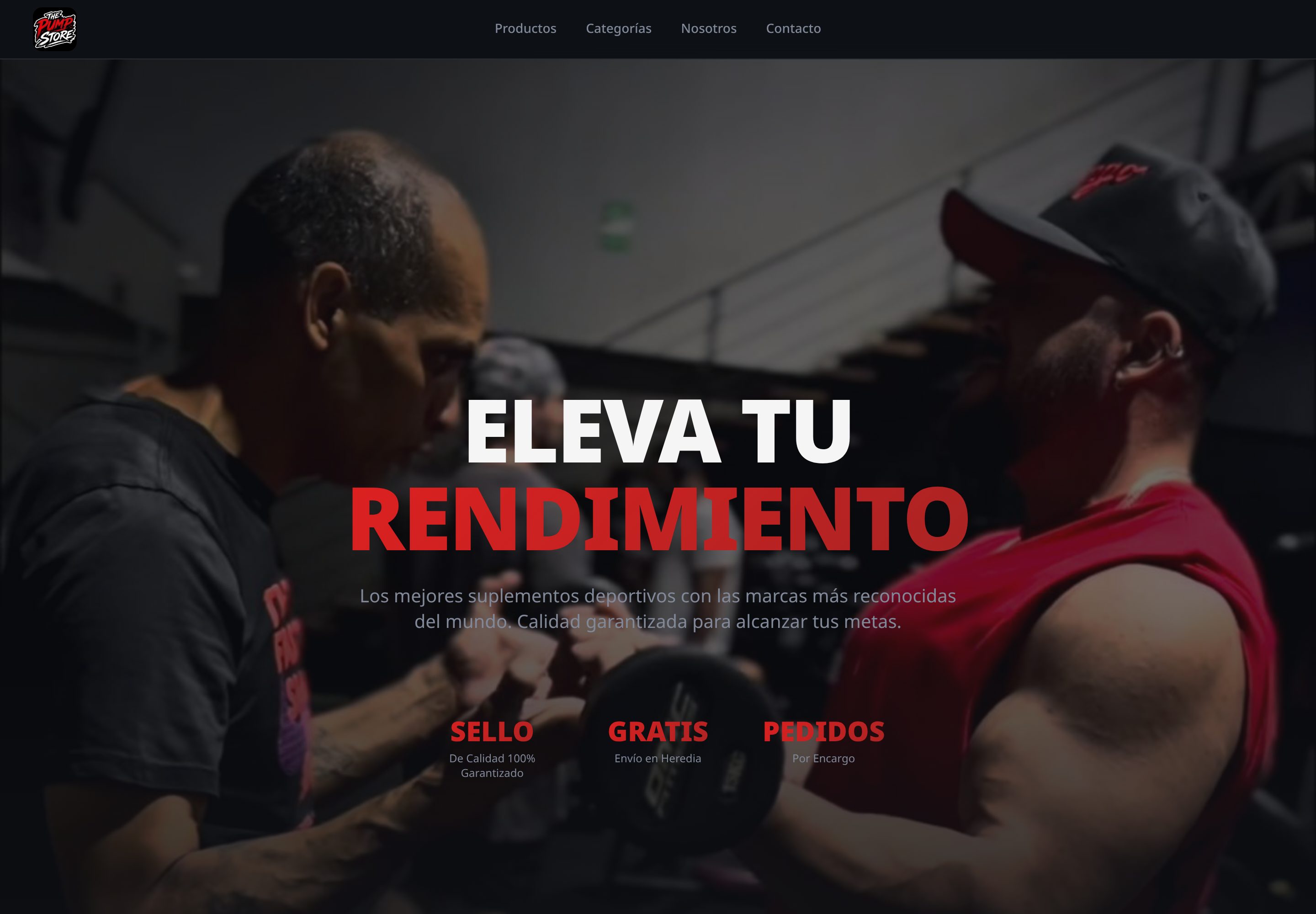 Sitio web que construimos para The Pump Store CR